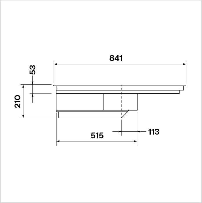 Falmec Zero Easy 84 Masszeichnung