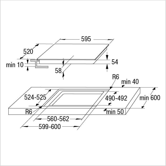 Hisense HI 6401BSC Masszeichnung