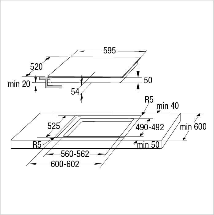 Hisense E 6431C Masszeichnung