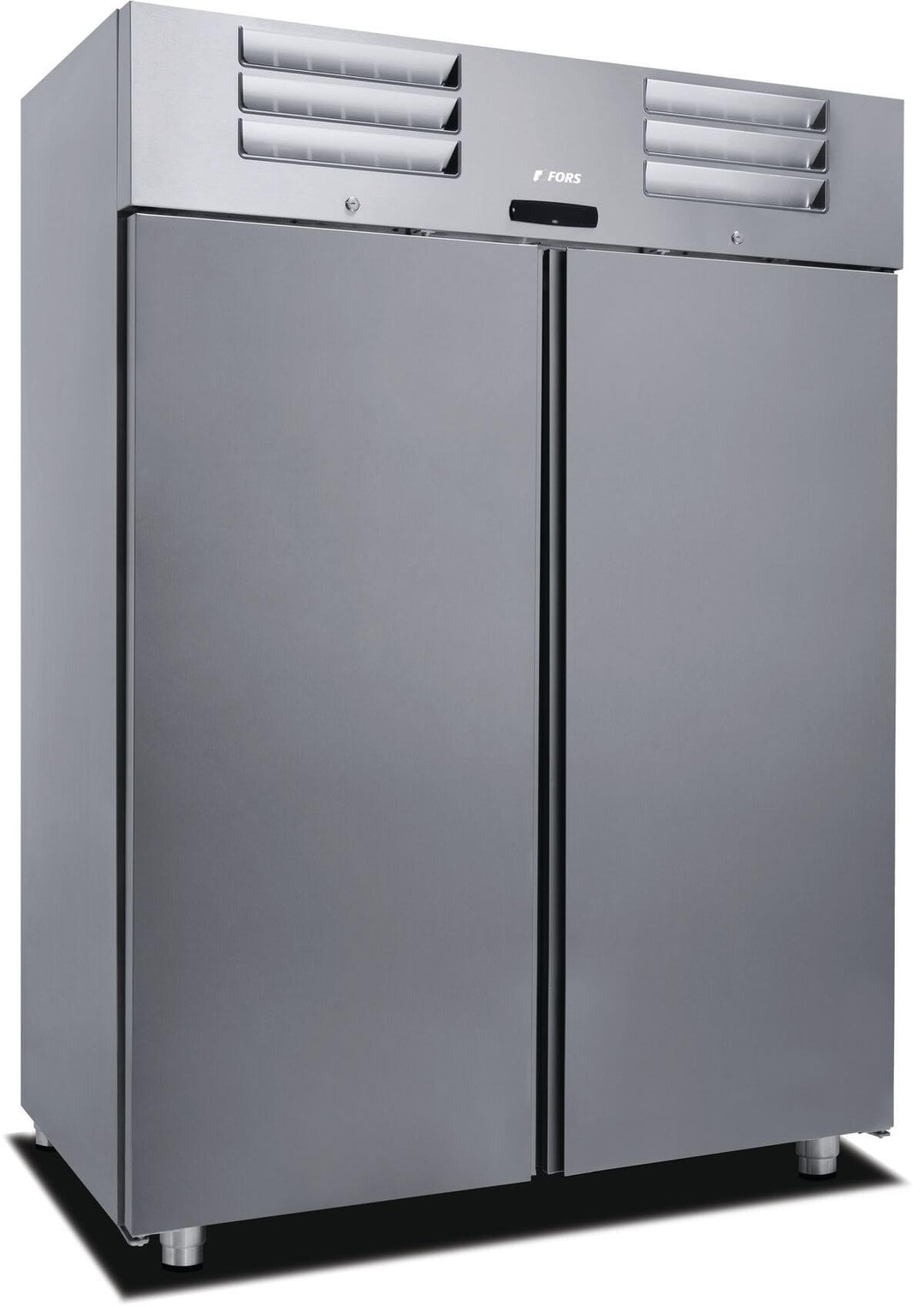 FORS Gastronomie-Kühlschrank doppelte Volltür Edelstahl GN 2/1 DGCV 1400 ES