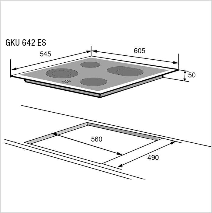 Masszeichnung GKU 642 ES