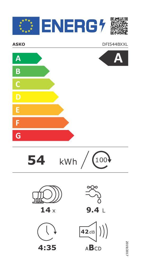 Energieetikette ASKO DFI 544BXXL, Energieeffizienzklasse A
