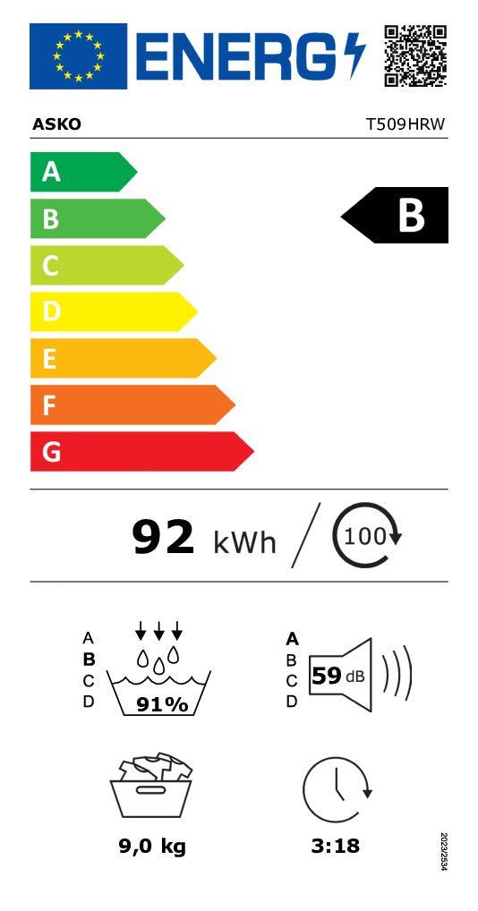 Energieetikette Wäschetrockner STYLE T 509HR W