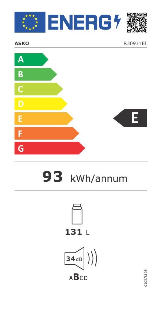 Energieetikette Kühlschrank R 30931 EI