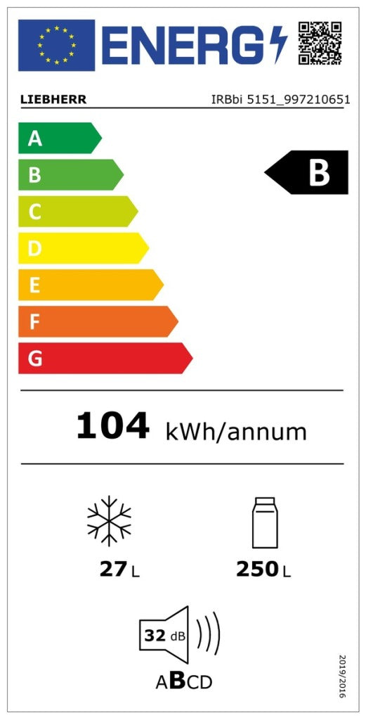 Energieetikette Liebherr Kühlschrank IKBbi 178 EEV