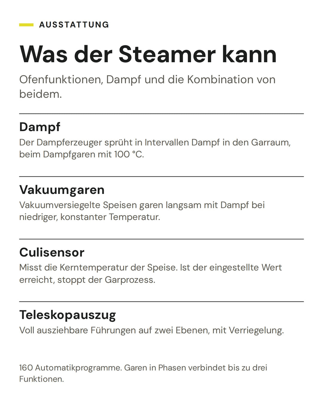 ASKO Kombisteamer OCS8478G: Dampf, Vakuumgaren, Culisensor, Teleskopauszug