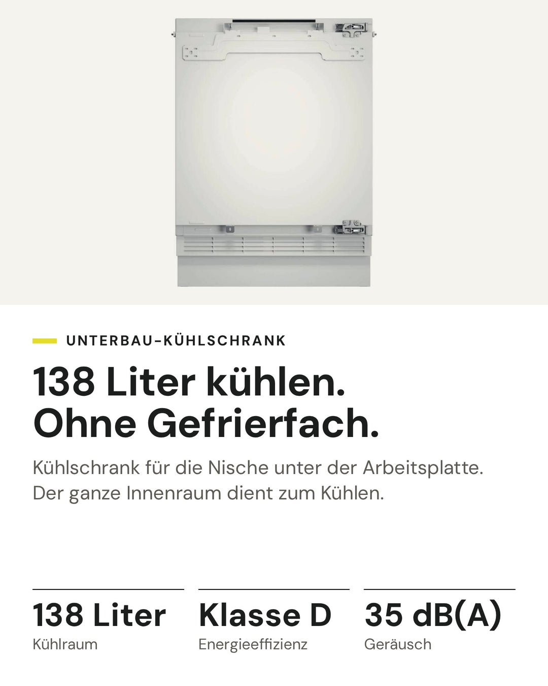 ASKO Kühlschrank R 22881 I auf einen Blick: Kühlraum 138 Liter, Energieeffizienz Klasse D, Geräusch 35 dB(A)