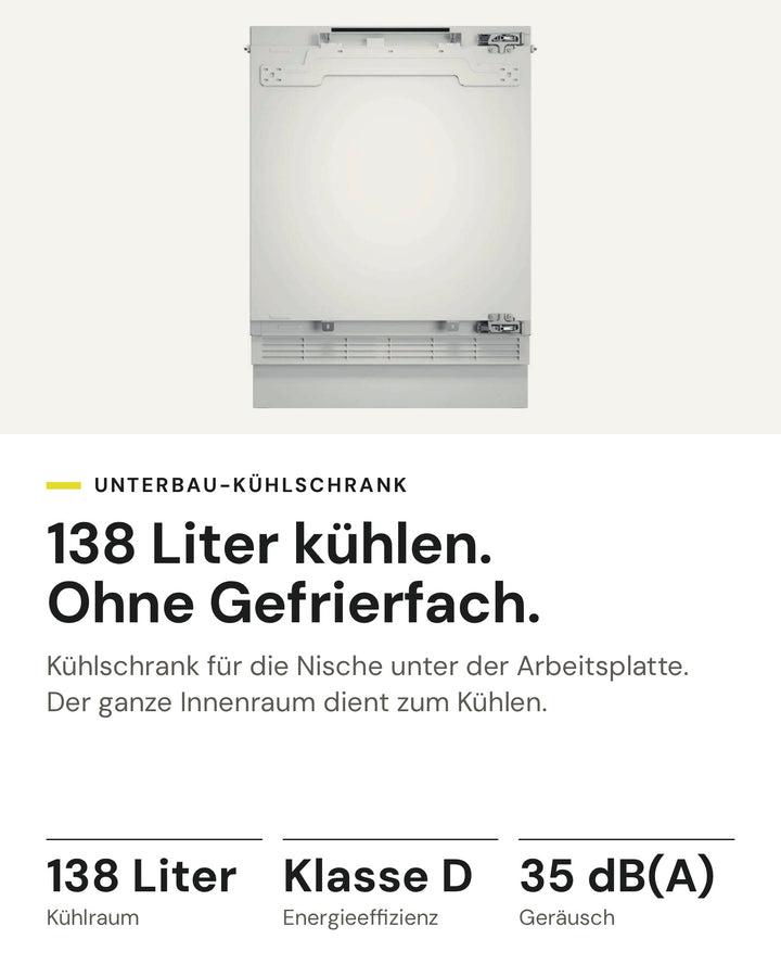 ASKO Kühlschrank R 22881 I auf einen Blick: Kühlraum 138 Liter, Energieeffizienz Klasse D, Geräusch 35 dB(A)
