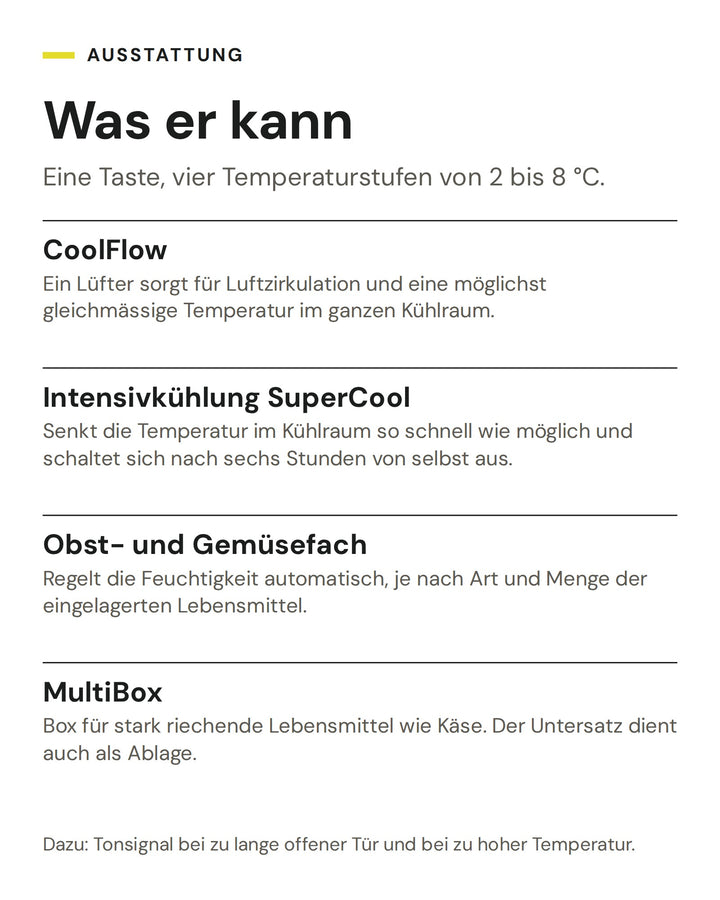 ASKO Kühlschrank R 31231 I: CoolFlow, Intensivkühlung SuperCool, Obst- und Gemüsefach, MultiBox