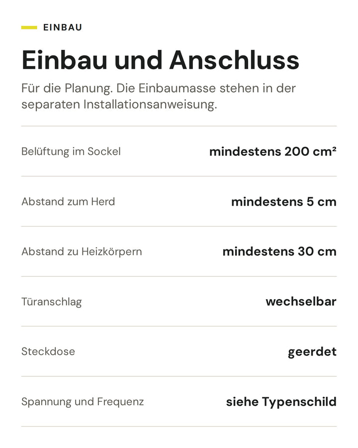 Einbau und Anschluss ASKO Kühlschrank RB 22881 I: Belüftung im Sockel mindestens 200 cm², Abstand zum Herd mindestens 5 cm, Abstand zu Heizkörpern mindestens 30 cm, Türanschlag wechselbar, Steckdose geerdet, Spannung und Frequenz siehe Typenschild