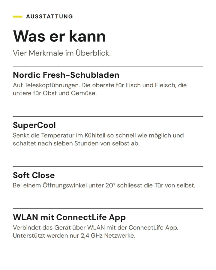 ASKO Kühlschrank RBB 276 DND1: Nordic Fresh-Schubladen, SuperCool, Soft Close, WLAN mit ConnectLife App
