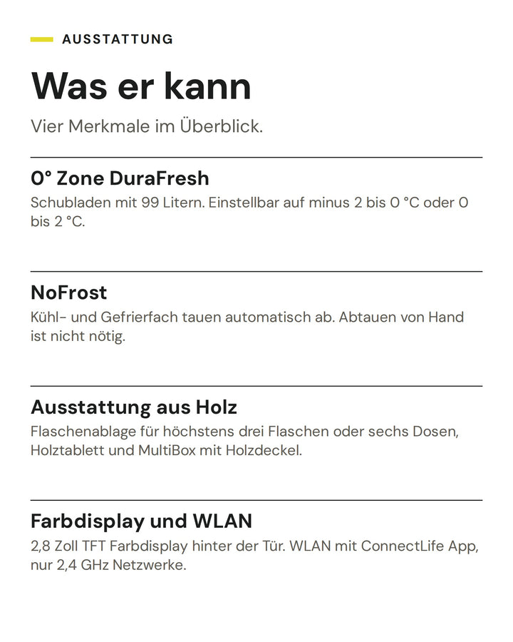 ASKO Kühlschrank RBB 576 DND 1: 0° Zone DuraFresh, NoFrost, Ausstattung aus Holz, Farbdisplay und WLAN
