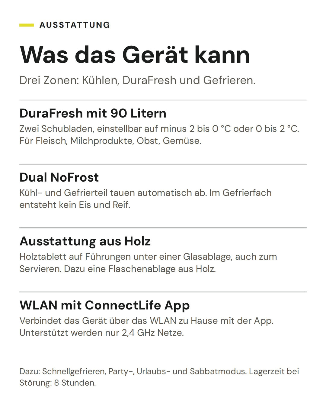 ASKO Kühl-Gefrier-Kombination RBC 597 SND1: DuraFresh mit 90 Litern, Dual NoFrost, Ausstattung aus Holz, WLAN mit ConnectLife App