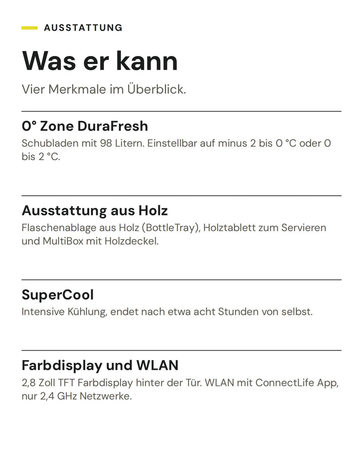ASKO Kühlschrank RBR 576 DNC 1: 0° Zone DuraFresh, Ausstattung aus Holz, SuperCool, Farbdisplay und WLAN