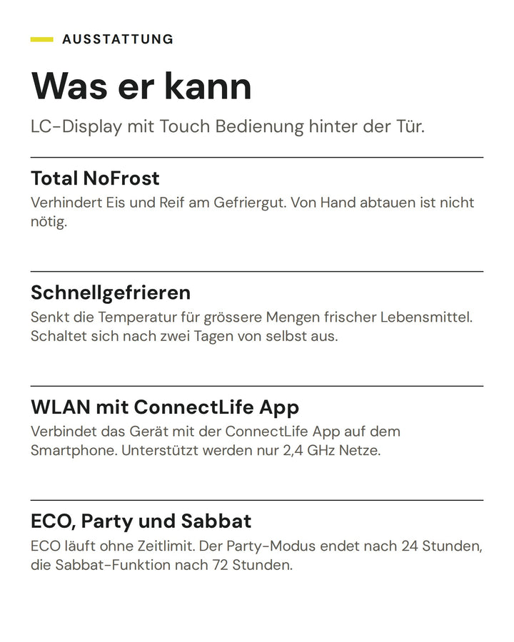ASKO Gefrierschrank RFF 286 KNCW1: Total NoFrost, Schnellgefrieren, WLAN mit ConnectLife App, ECO, Party und Sabbat