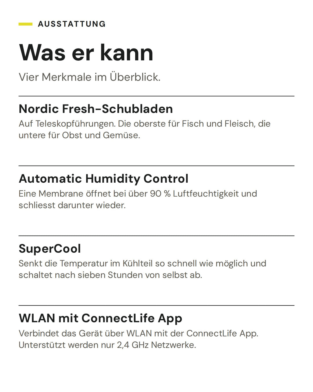ASKO Kühlschrank RFR 286 KNCW1: Nordic Fresh-Schubladen, Automatic Humidity Control, SuperCool, WLAN mit ConnectLife App