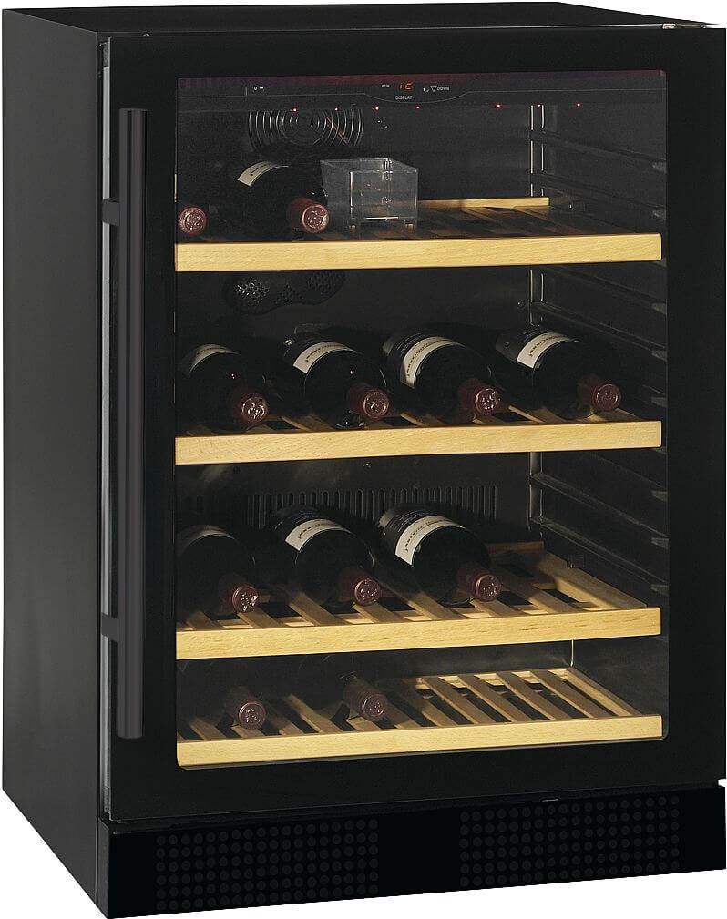 FORS Weintemperierschrank Glastür schwarz 1 Zone VS 8248 NG