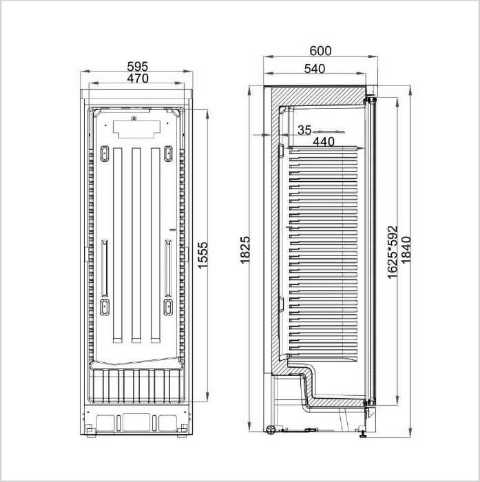 FORS Getränke-Kühlschrank Glastür weiss BCV 4000 WG