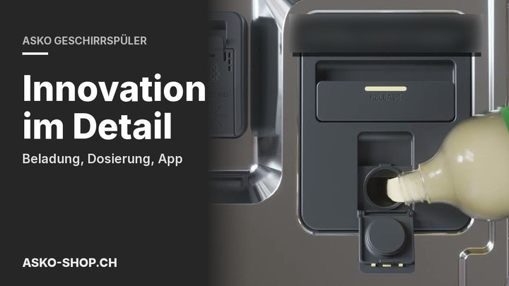 ASKO Geschirrspüler Innovation im Detail: Beladung, Dosierung und App (Video von asko-shop.ch)